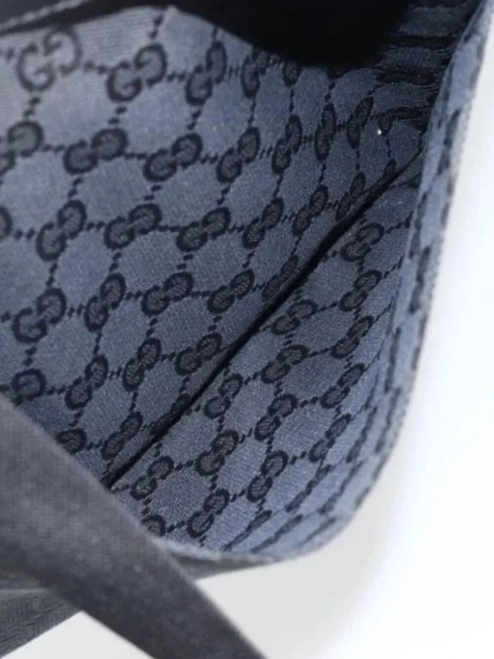 GUCCI GG Canvas Shoulder Bag Black Silver 019 0348 Auth ka3532